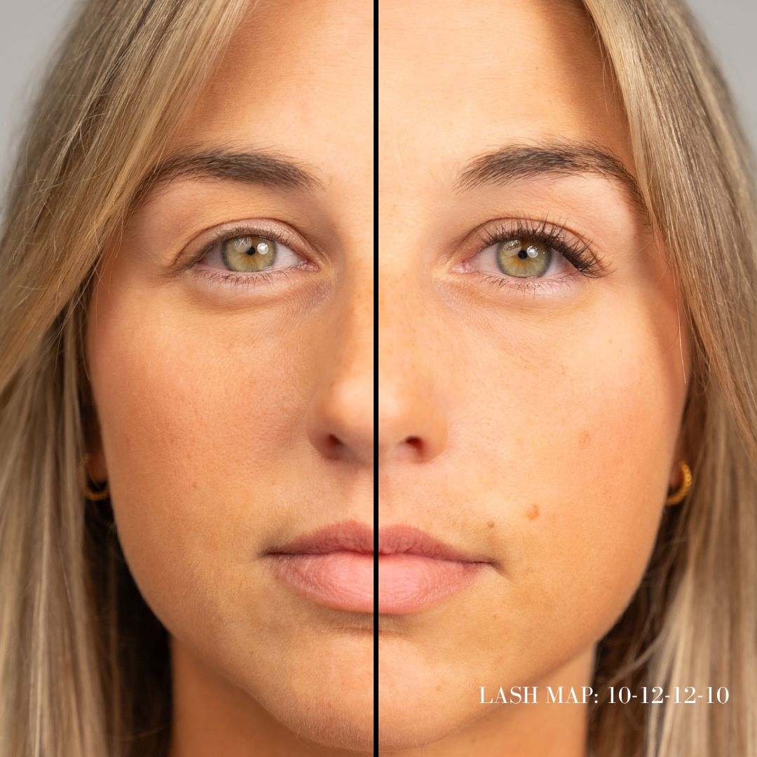 Before and after diy lash extensions at home. These easy lash clusters to apply on the go | eyelash extensions